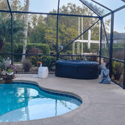ALEKO 2-Person Inflatable Hot Tub – 100-130 Bubble Jets, 145 Gal, 1200W Heater, 104°F