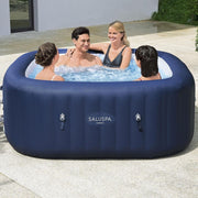 SaluSpa Square Inflatable Hot Tub – 6-Person, 140 AirJets, DuraPlus, 71"x71", 104°F