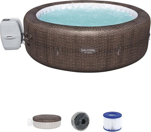 7-Person Inflatable Hot Tub – 180 AirJets, EnergySense Cover, Freeze Shield, 104°F