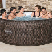 7-Person Inflatable Hot Tub – 180 AirJets, EnergySense Cover, Freeze Shield, 104°F