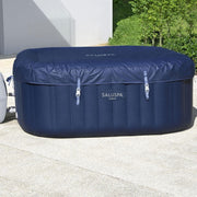 SaluSpa Square Inflatable Hot Tub – 6-Person, 140 AirJets, DuraPlus, 71"x71", 104°F