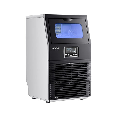 Commercial Ice Maker Machine – 80 lbs/24h, 32 Cubes, 12 lbs Storage