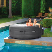 Intex SimpleSpa 4-Person Inflatable Hot Tub – 100 Bubble Jets, 77", Hard Water Treatment