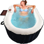ALEKO 2-Person Inflatable Hot Tub – 100-130 Bubble Jets, 145 Gal, 1200W Heater, 104°F