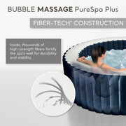 PureSpa Luxury 6-Person Bubble Massage Spa with Headrests & LED Light