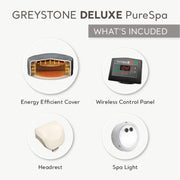 Purespa Plus Greystone 4-Person Inflatable Hot Tub with Jets