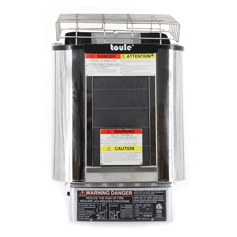 Toule Electric Sauna Heater 4.5kW 240V – Wet & Dry, ETL Certified, Wall Digital Control