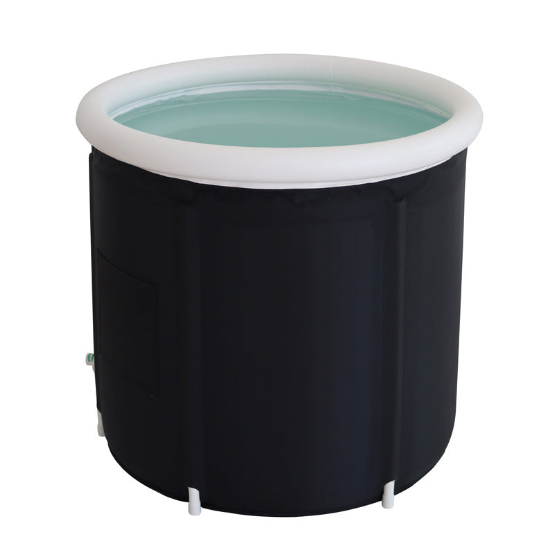 Foldable Ice Bath Tub for Athletes – 380L, 83x73cm, Insulated with Lid & Headrest