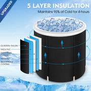 Portable Ice Bath Tub – Collapsible Cold Plunge Therapy Tub, 29.5" x 29.5"