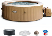 6-Person Inflatable Hot Tub – 140 Bubble Jets, Fiber-Tech, Energy Efficient Cover, 104°F