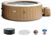 6-Person Inflatable Hot Tub – 140 Bubble Jets, Fiber-Tech, Energy Efficient Cover, 104°F