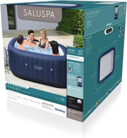 SaluSpa Square Inflatable Hot Tub – 6-Person, 140 AirJets, DuraPlus, 71"x71", 104°F